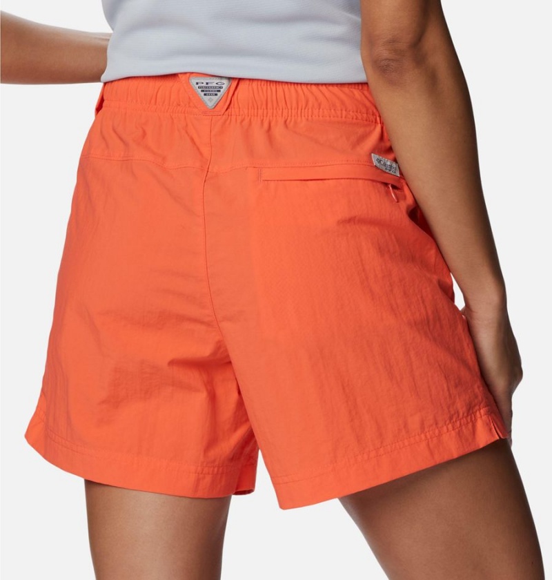 Columbia PFG Backcast Water Women's Shorts Orange | LHJSUN-086