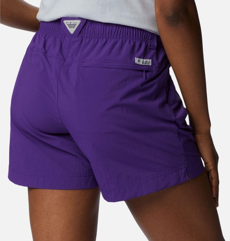 Columbia PFG Backcast Water Women's Shorts Purple | WMVTLG-391