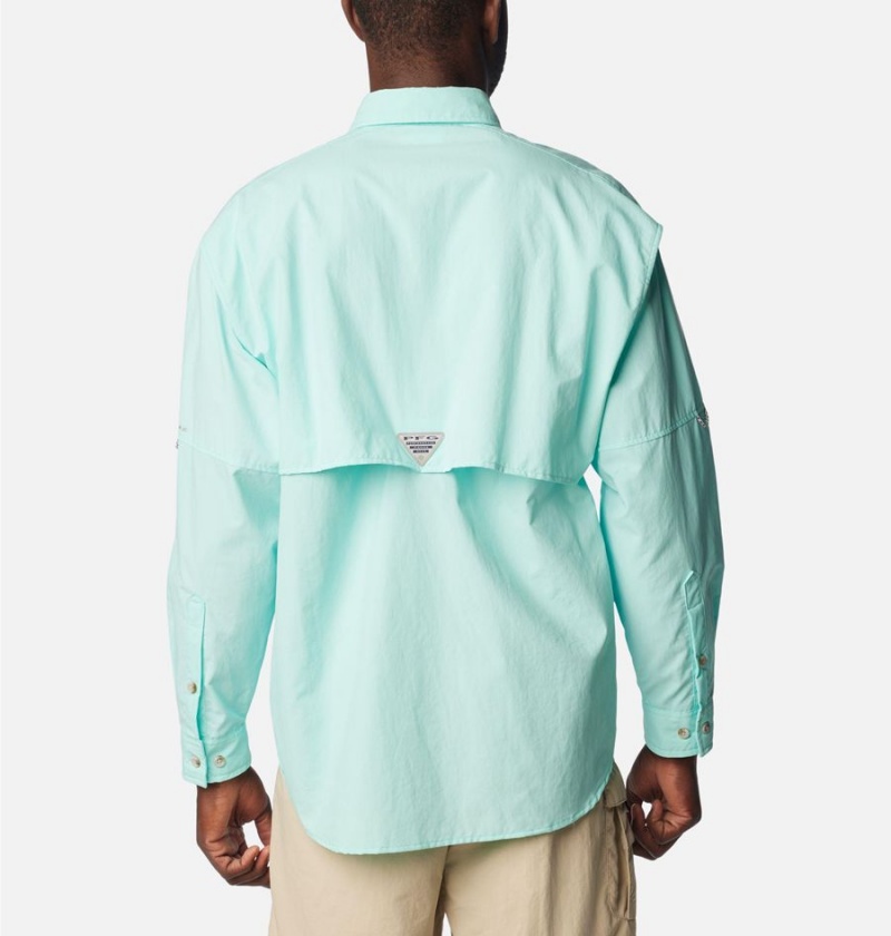 Columbia PFG Bahama II Long Sleeve Men's Shirt Turquoise | SHXFVT-875