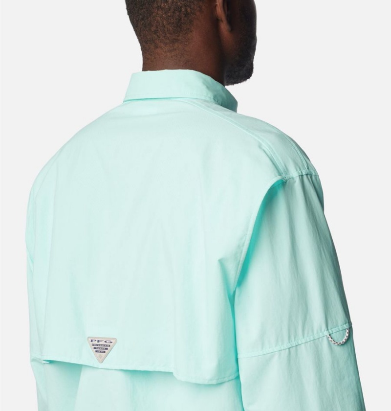 Columbia PFG Bahama II Long Sleeve Men's Shirt Turquoise | SHXFVT-875