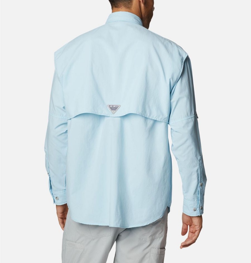 Columbia PFG Bahama II Long Sleeve Men's Shirt Blue | CFKTXR-279