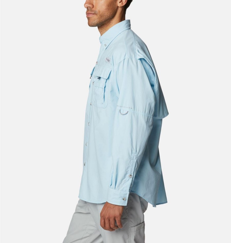 Columbia PFG Bahama II Long Sleeve Men's Shirt Blue | CFKTXR-279
