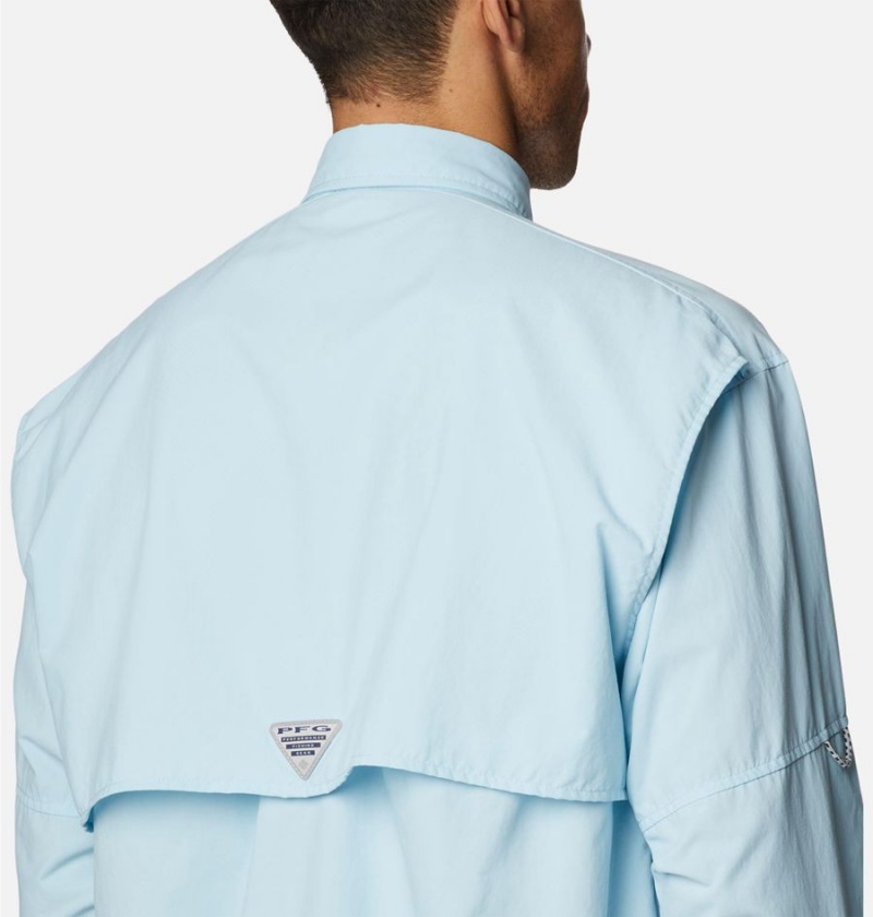 Columbia PFG Bahama II Long Sleeve Men's Shirt Blue | CFKTXR-279