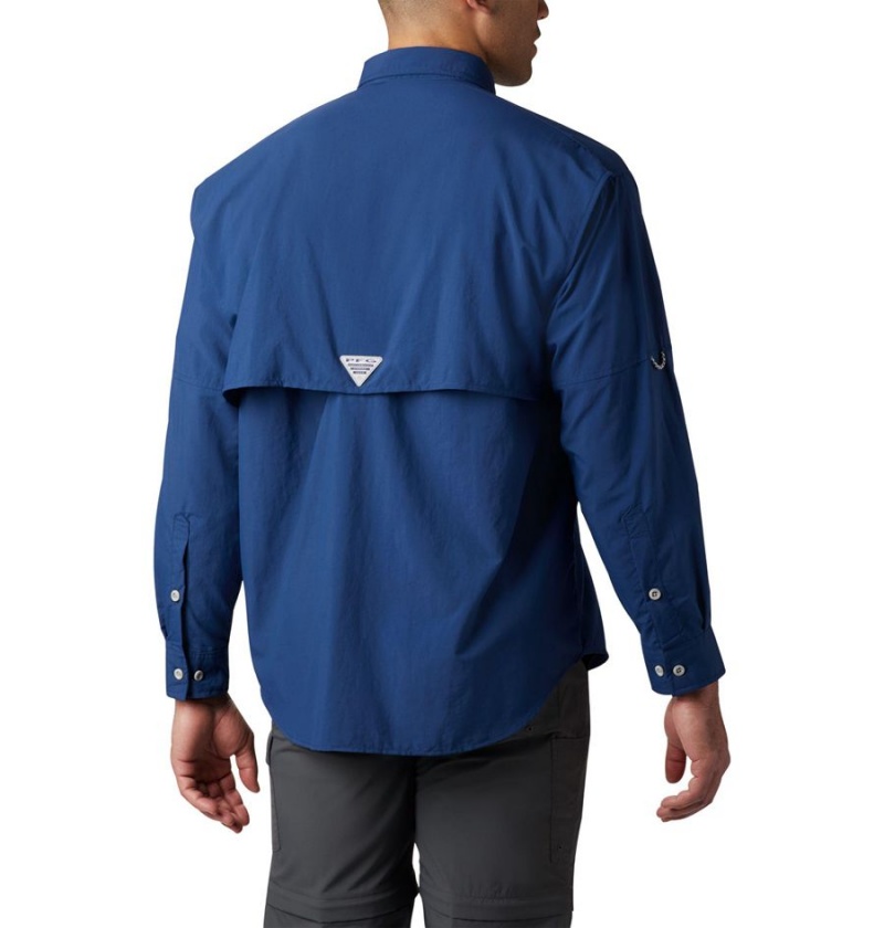 Columbia PFG Bahama II Long Sleeve Men's Shirt Blue | LMBCNY-061
