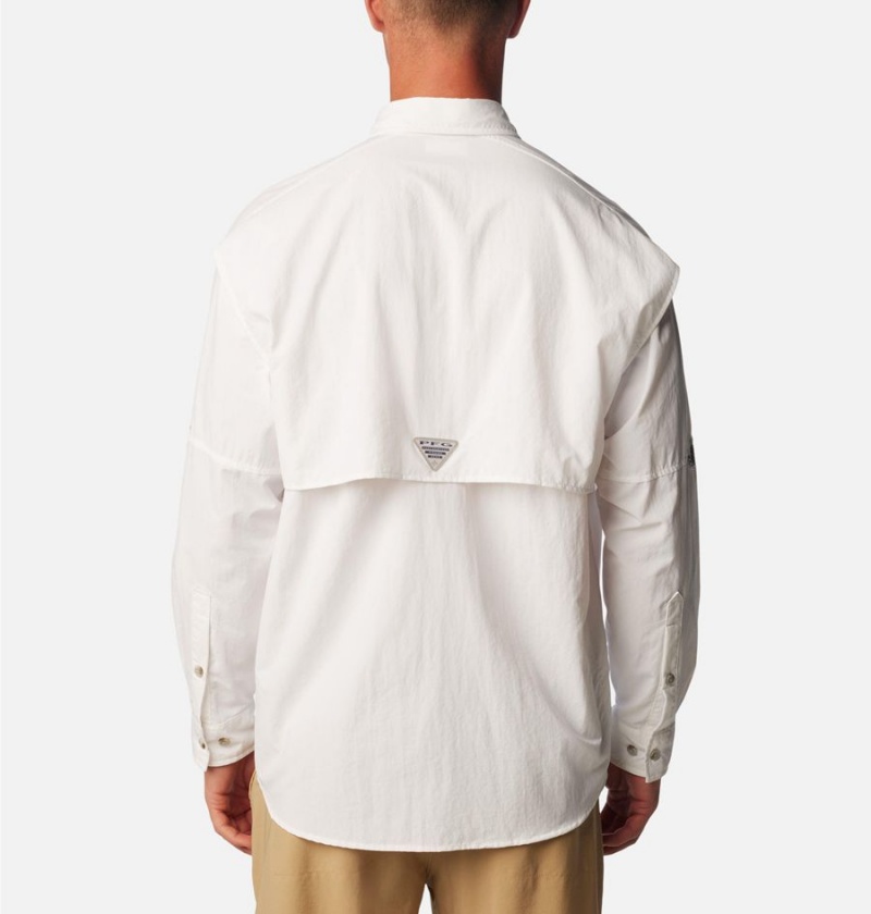Columbia PFG Bahama II Long Sleeve Men's Shirt White | FXBPTJ-047