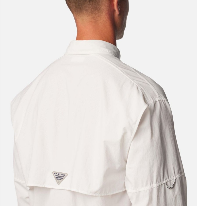 Columbia PFG Bahama II Long Sleeve Men's Shirt White | FXBPTJ-047