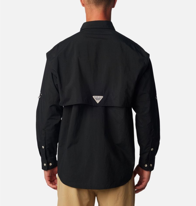 Columbia PFG Bahama II Long Sleeve Men's Shirt Black | QDJBVA-132