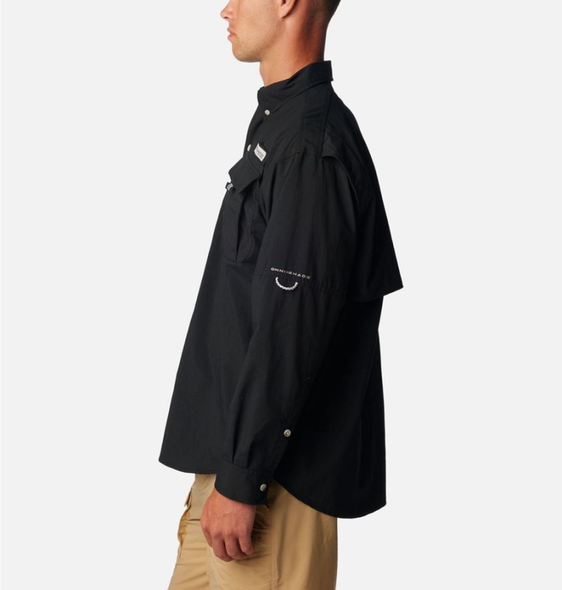 Columbia PFG Bahama II Long Sleeve Men's Shirt Black | QDJBVA-132