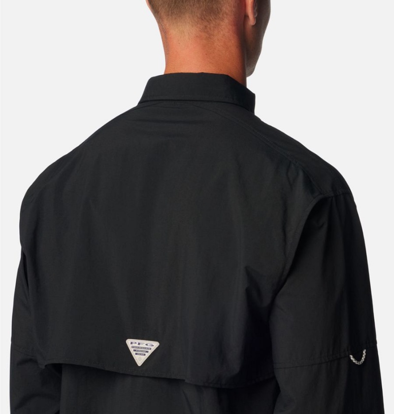 Columbia PFG Bahama II Long Sleeve Men's Shirt Black | QDJBVA-132