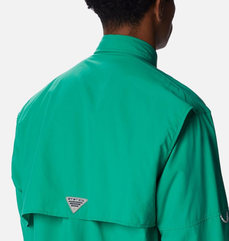Columbia PFG Bahama II Long Sleeve Men's Shirt Green | KXLYZS-758