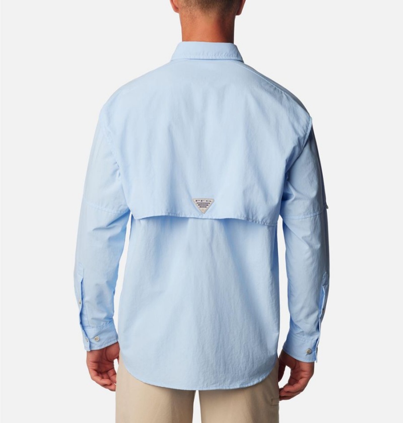 Columbia PFG Bahama II Long Sleeve Men's Shirt Blue | GOKQXL-573