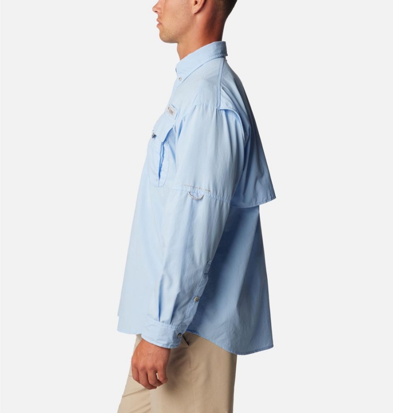 Columbia PFG Bahama II Long Sleeve Men's Shirt Blue | GOKQXL-573