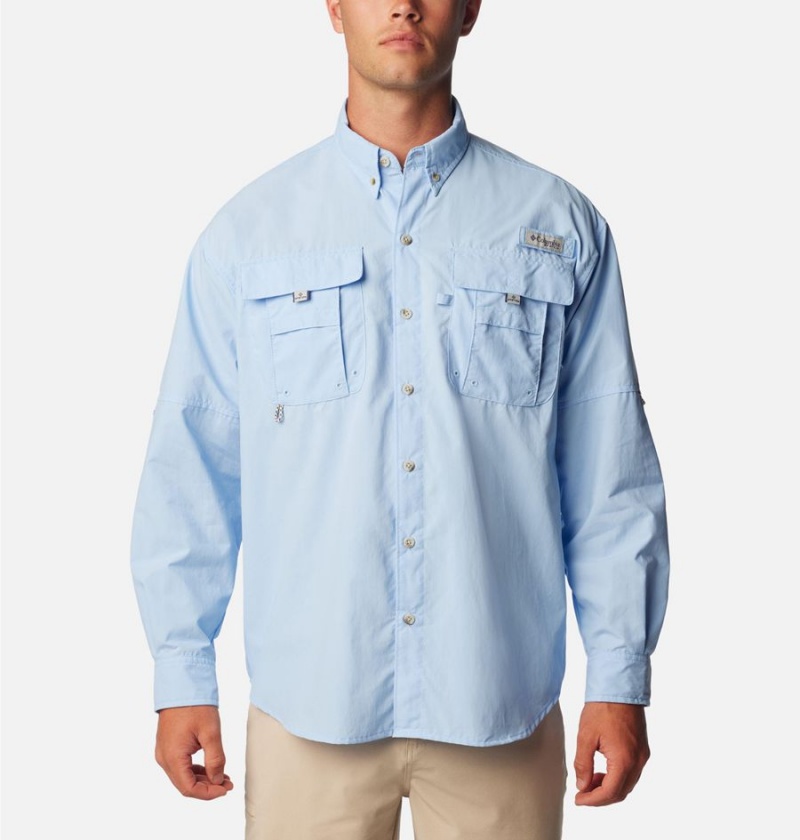 Columbia PFG Bahama II Long Sleeve Men\'s Shirt Blue | GOKQXL-573