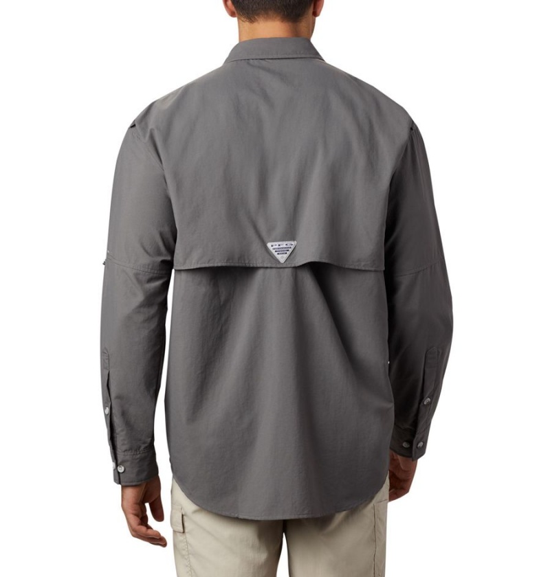 Columbia PFG Bahama II Long Sleeve Men's Shirt Grey | WIOLFU-821