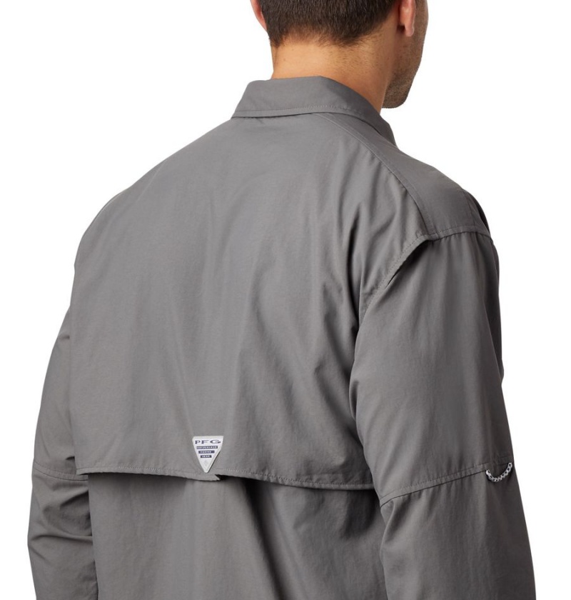 Columbia PFG Bahama II Long Sleeve Men's Shirt Grey | WIOLFU-821