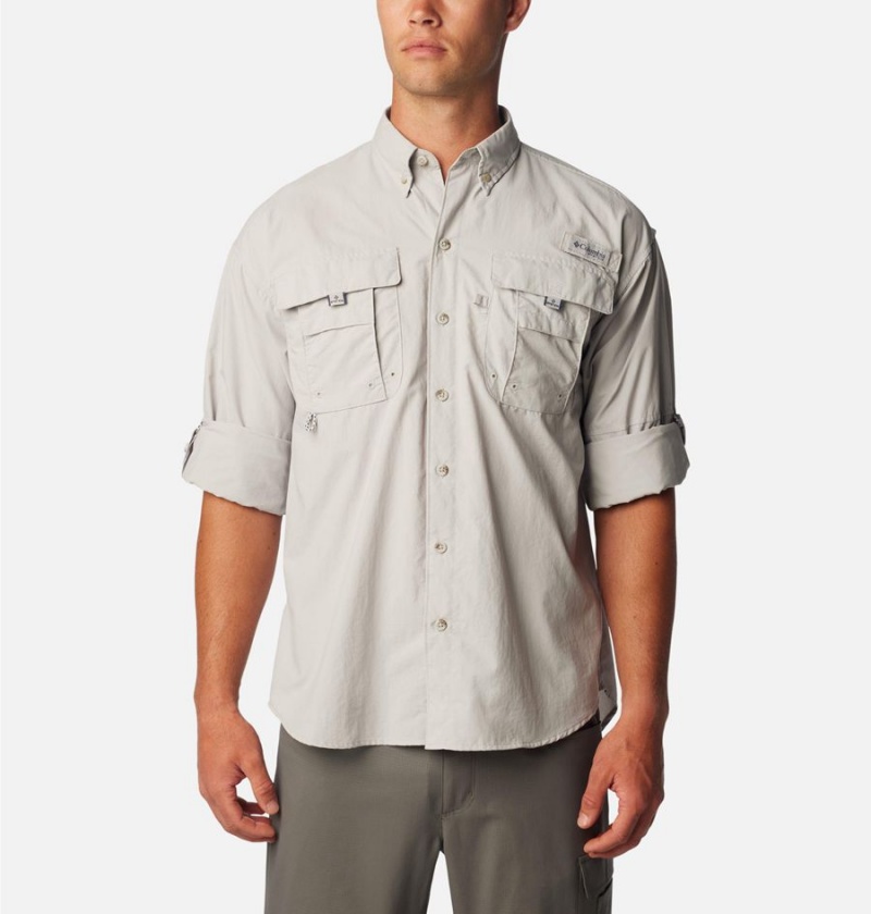 Columbia PFG Bahama II Long Sleeve Men's Shirt Grey | MUBTQF-236