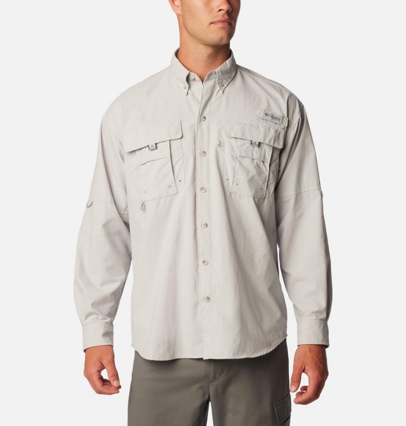 Columbia PFG Bahama II Long Sleeve Men\'s Shirt Grey | MUBTQF-236