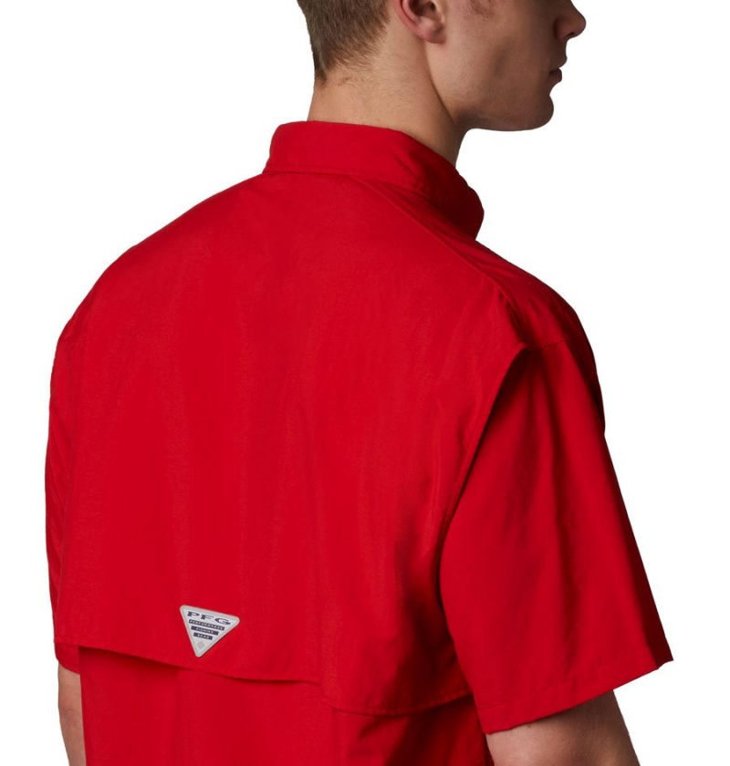 Columbia PFG Bahama II Short Sleeve Men's Shirt Red | DINVME-614