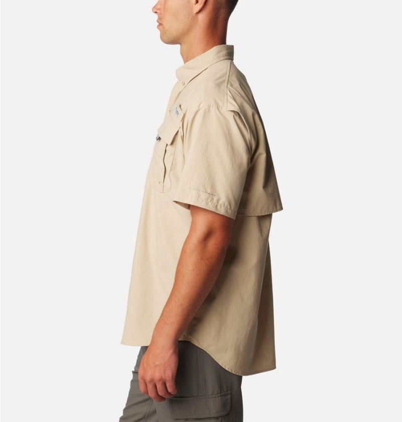Columbia PFG Bahama II Short Sleeve Men's Shirt Khaki | RLSKDQ-450