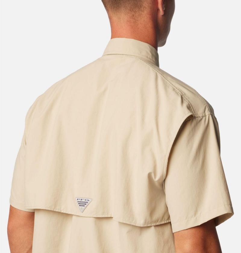 Columbia PFG Bahama II Short Sleeve Men's Shirt Khaki | RLSKDQ-450