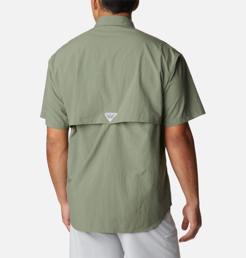 Columbia PFG Bahama II Short Sleeve Men's Shirt Green | HZGCBF-142
