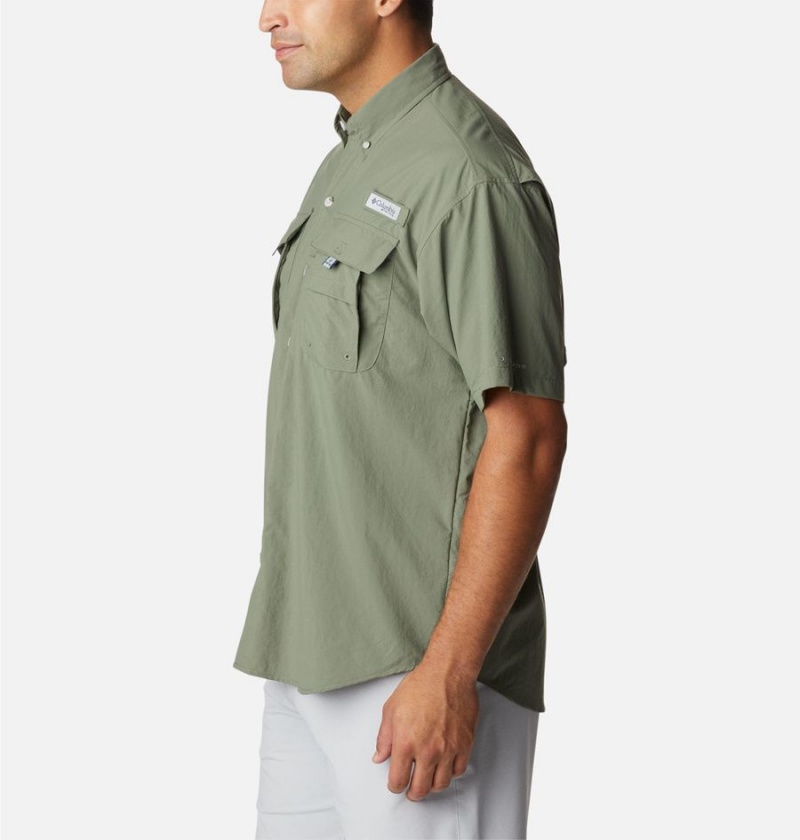 Columbia PFG Bahama II Short Sleeve Men's Shirt Green | HZGCBF-142