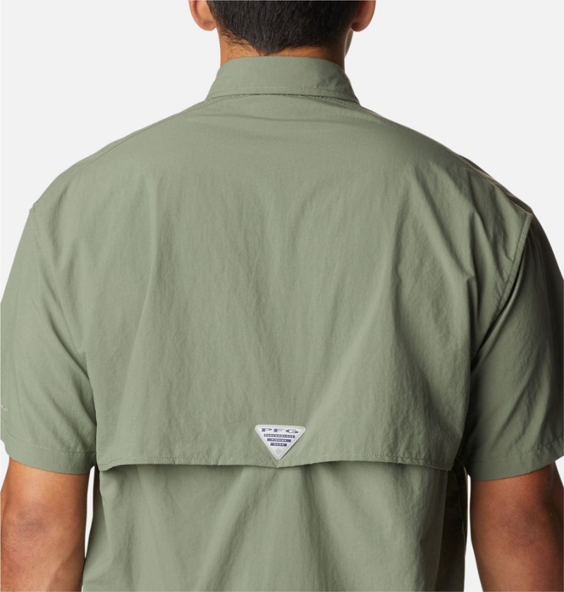 Columbia PFG Bahama II Short Sleeve Men's Shirt Green | HZGCBF-142