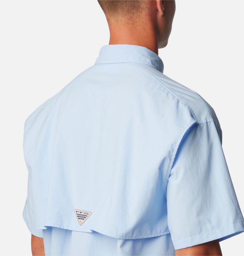 Columbia PFG Bahama II Short Sleeve Men's Shirt Blue | PMKLYJ-157