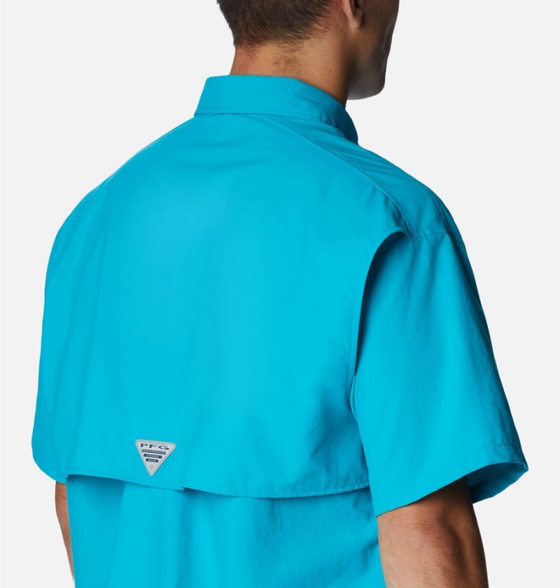 Columbia PFG Bahama II Short Sleeve Men's Shirt Turquoise | CTZBOX-324