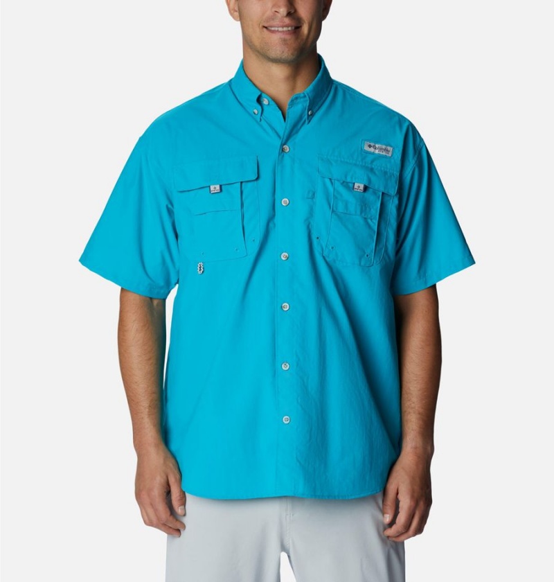 Columbia PFG Bahama II Short Sleeve Men\'s Shirt Turquoise | CTZBOX-324