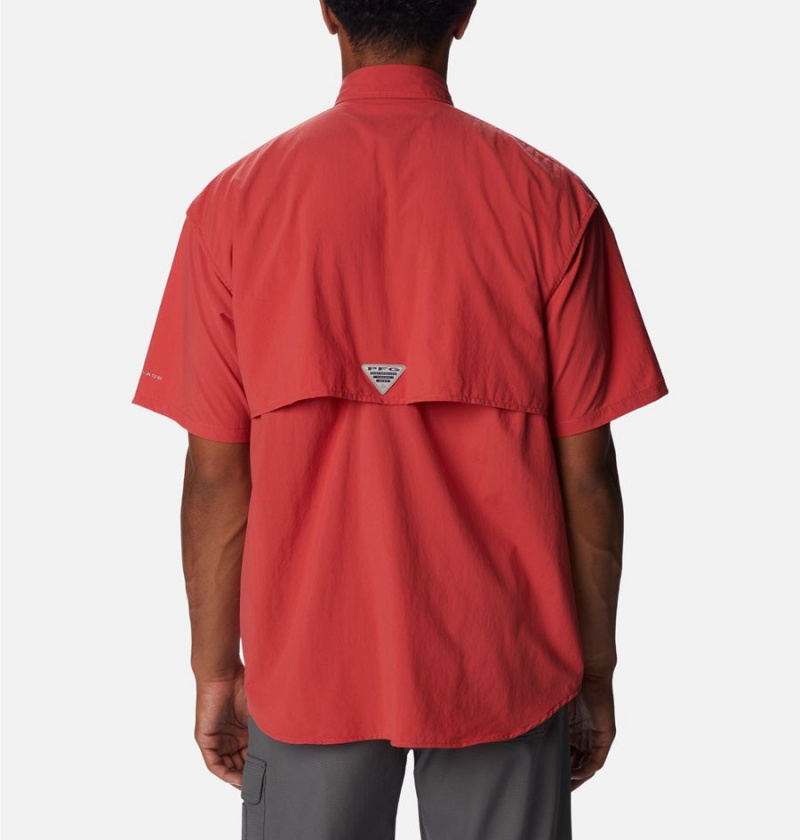 Columbia PFG Bahama II Short Sleeve Men's Shirt Red | JETSGN-319