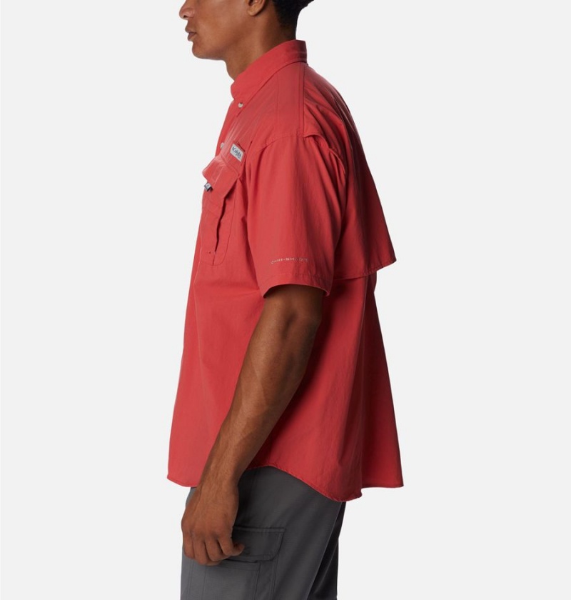 Columbia PFG Bahama II Short Sleeve Men's Shirt Red | JETSGN-319