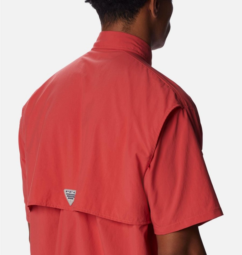 Columbia PFG Bahama II Short Sleeve Men's Shirt Red | JETSGN-319