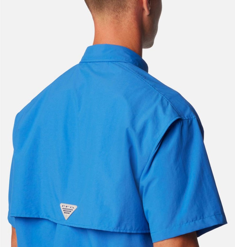 Columbia PFG Bahama II Short Sleeve Men's Shirt Blue | JCQMDE-816