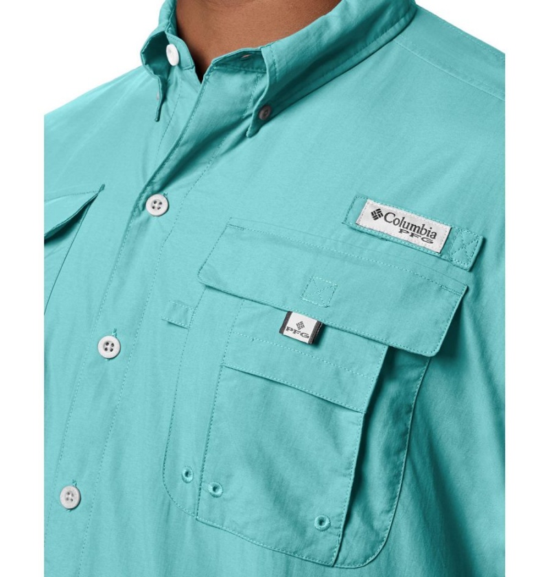 Columbia PFG Bahama II Short Sleeve Men's Shirt Turquoise | AXTVOS-129