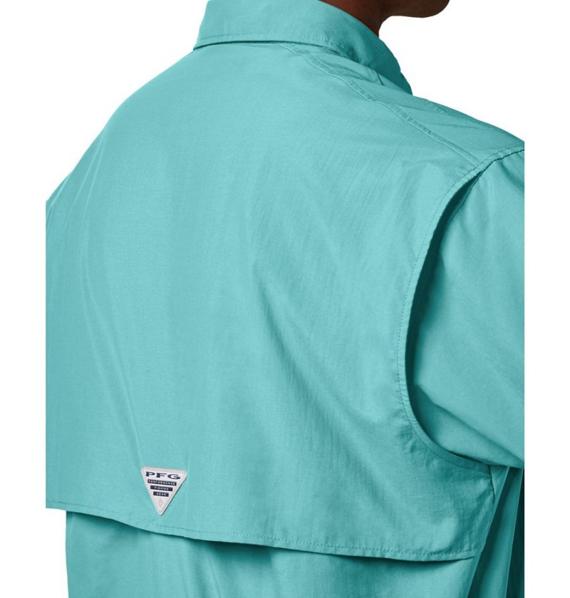 Columbia PFG Bahama II Short Sleeve Men's Shirt Turquoise | AXTVOS-129