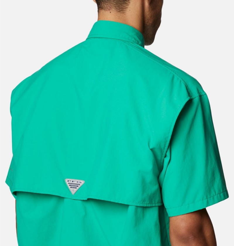 Columbia PFG Bahama II Short Sleeve Men's Shirt Green | ZBVNLT-139