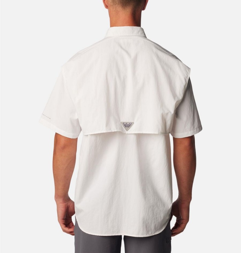 Columbia PFG Bahama II Short Sleeve Men's Shirt White | OTJAIV-647