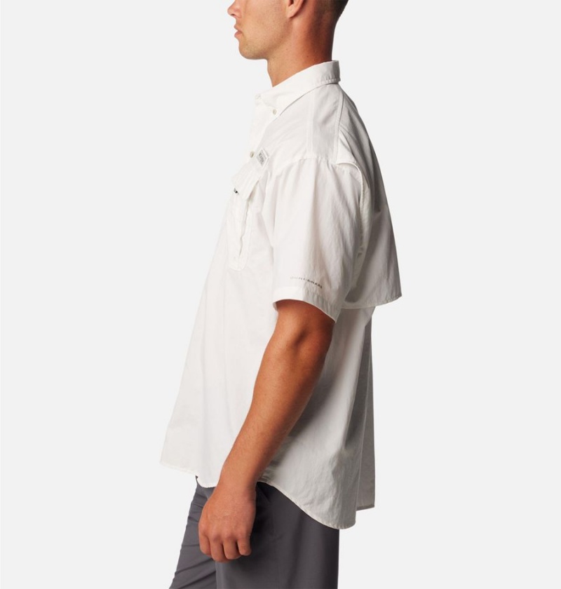 Columbia PFG Bahama II Short Sleeve Men's Shirt White | OTJAIV-647