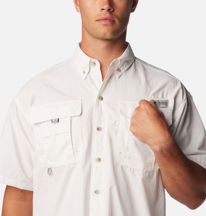 Columbia PFG Bahama II Short Sleeve Men's Shirt White | OTJAIV-647