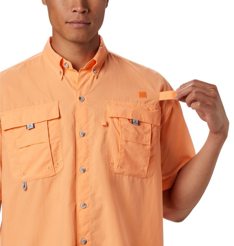 Columbia PFG Bahama II Short Sleeve Men's Shirt Orange | NHWFTX-274