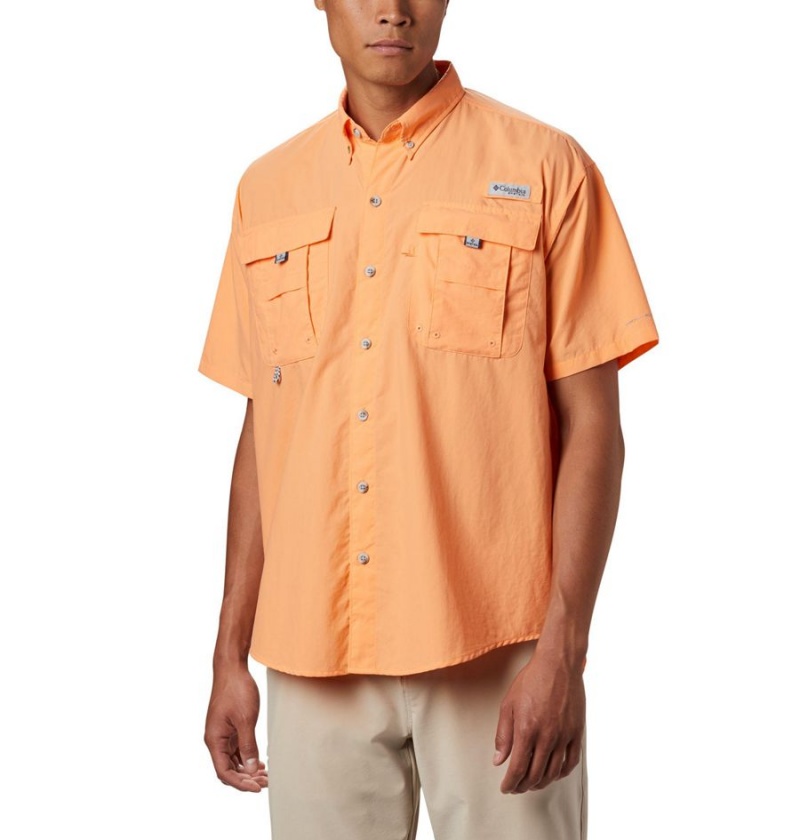 Columbia PFG Bahama II Short Sleeve Men\'s Shirt Orange | NHWFTX-274