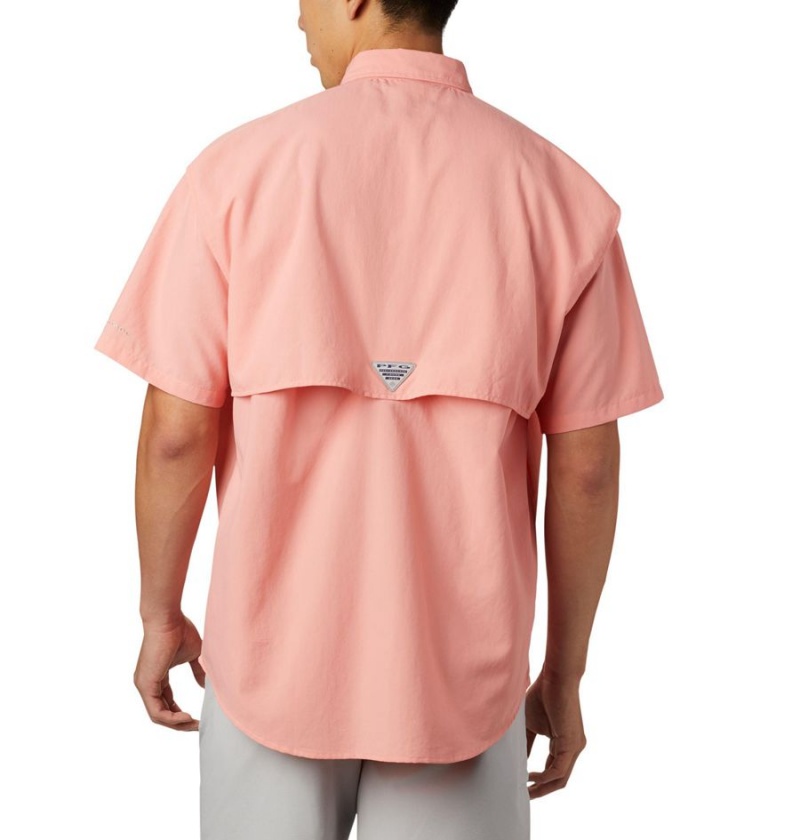 Columbia PFG Bahama II Short Sleeve Men's Shirt Pink | LUSHDN-260