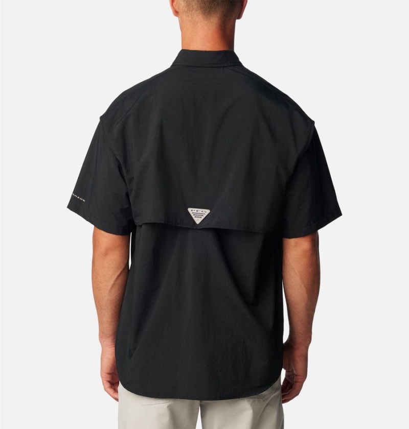 Columbia PFG Bahama II Short Sleeve Men's Shirt Black | LVTKZX-408