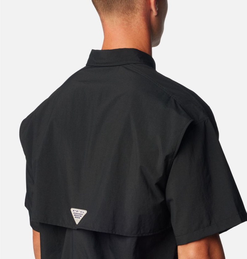 Columbia PFG Bahama II Short Sleeve Men's Shirt Black | LVTKZX-408