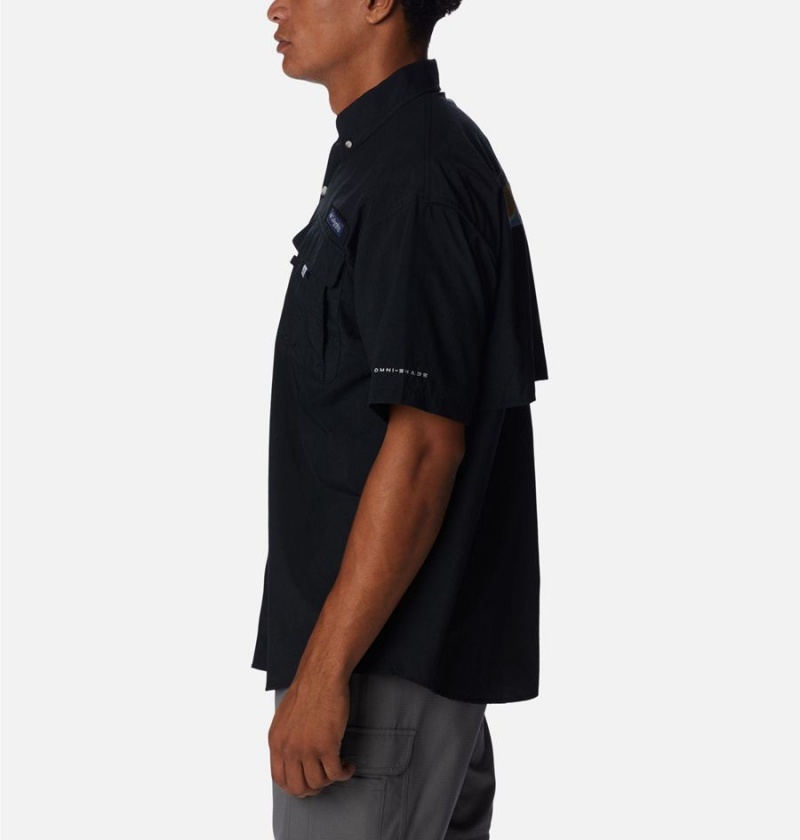 Columbia PFG Bahama Icon Short Sleeve Men's Shirt Black | MOQFST-580