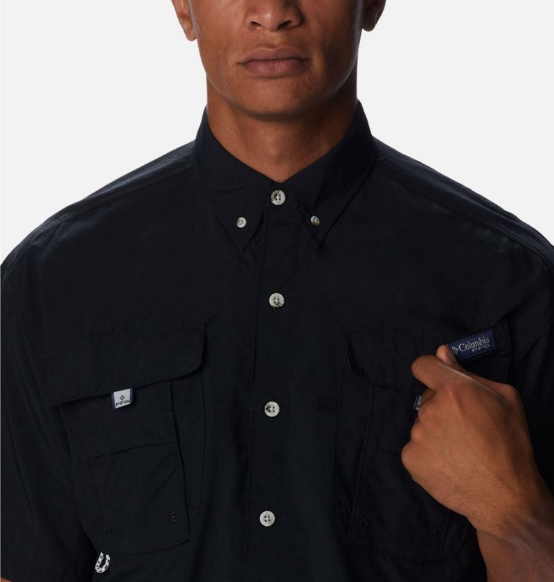 Columbia PFG Bahama Icon Short Sleeve Men's Shirt Black | MOQFST-580