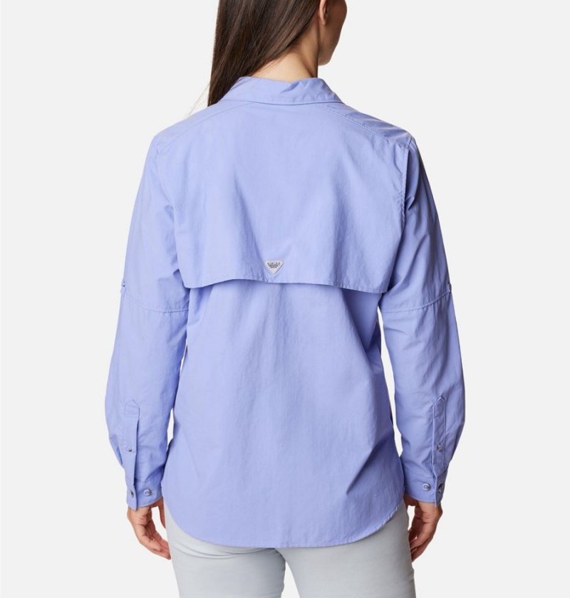 Columbia PFG Bahama Long Sleeve Women's Shirt Purple | WASCJE-428