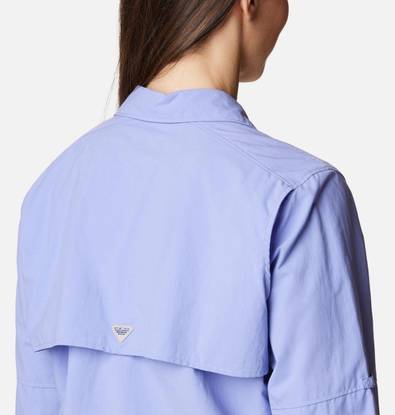 Columbia PFG Bahama Long Sleeve Women's Shirt Purple | WASCJE-428