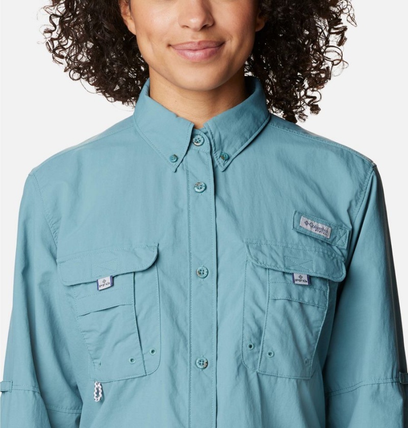 Columbia PFG Bahama Long Sleeve Women's Shirt Turquoise | ASLDVT-240